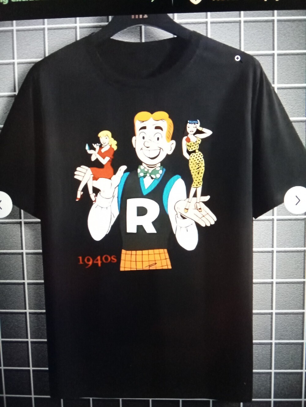 Archie And The Gang  Inspired Black Men's Tee 1940s